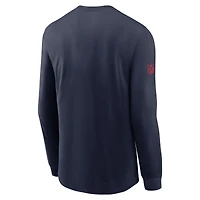 Men's Nike Navy New England Patriots Sideline Dri-FIT Long Sleeve T-Shirt