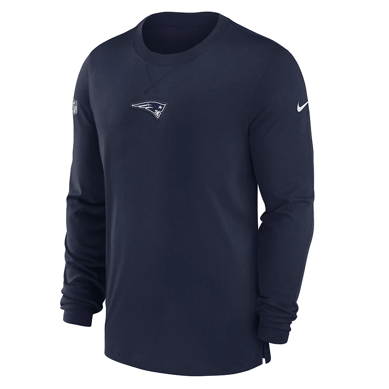 Men's Nike Navy New England Patriots Sideline Performance Long Sleeve T-Shirt