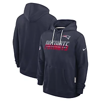 Sweat à capuche Nike Dri-FIT bleu marine New England Patriots Sideline Standard Issue pour homme