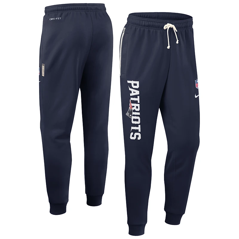 Pantalon fuselé Nike bleu marine New England Patriots Sideline Standard Issue Ground Game Dri-FIT pour homme