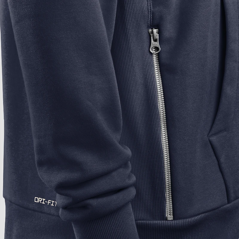 Men's Nike Navy New England Patriots Sideline Standard Issue Utility Player Dri-FIT Full-Zip Hoodie