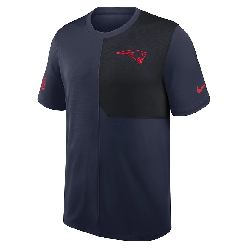 Men's Nike Navy New England Patriots Sideline UV Dri-Fit Coach Shirt