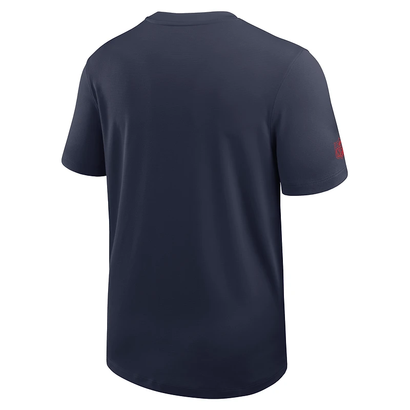 Men's Nike Navy New England Patriots Sideline UV Dri-Fit Coach Shirt