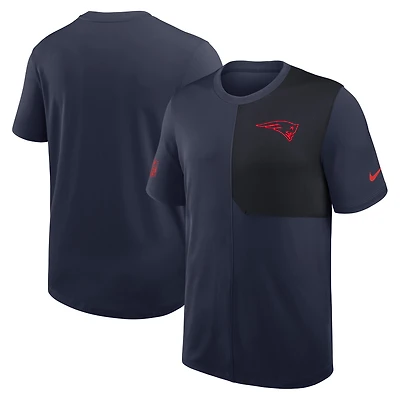 Men's Nike Navy New England Patriots Sideline UV Dri-Fit Coach Shirt