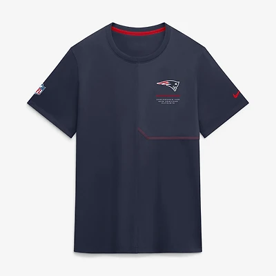 Men's Nike  Navy New England Patriots Sideline UV Dri-FIT Coaches Shirt