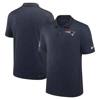 Polo Nike Dri-FIT bleu marine pour homme, motif Victory Stripe des New England Patriots