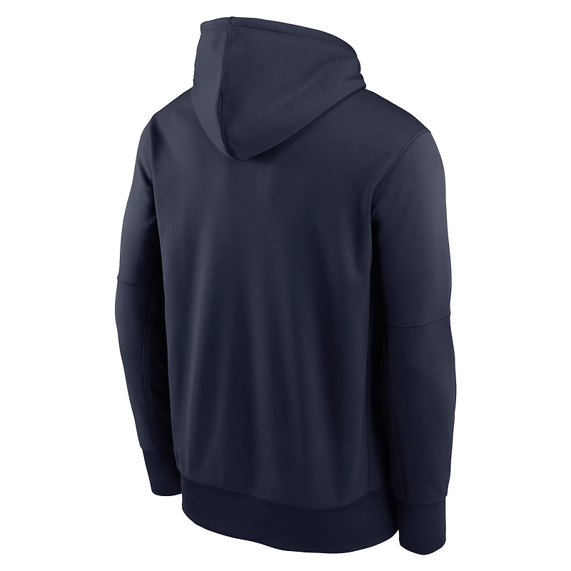 Men's Nike Navy New England Patriots Toss Sweep Therma Hoodie