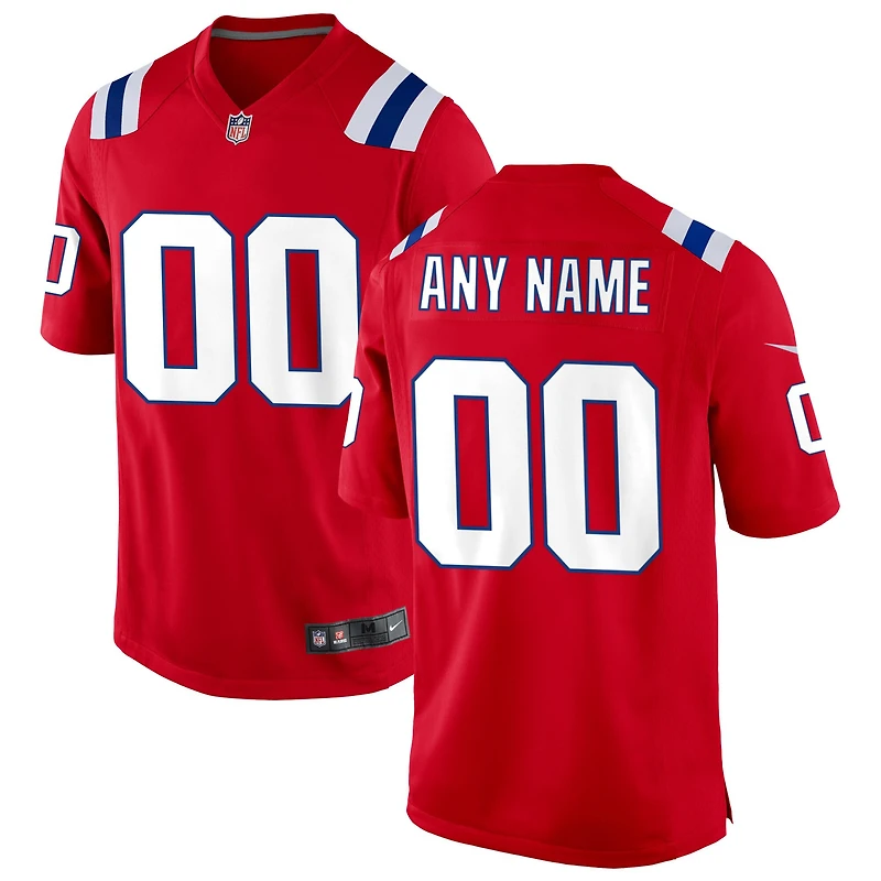 Maillot de match personnalisé Nike New England Patriots pour homme - Rouge