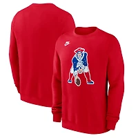 Men's Nike Red New England Patriots Pat Patriot Club Sweatshirt