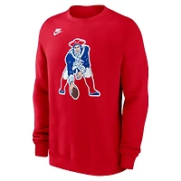 Sweat-shirt Nike rouge pour homme, modèle New England Patriots Pat Patriot Club