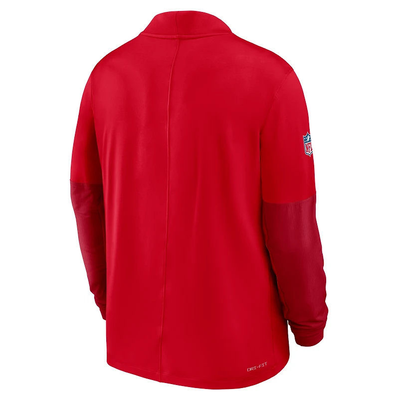 Men's Nike Red New England Patriots Sideline Dri-FIT Half-Zip Pullover