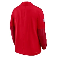 Men's Nike Red New England Patriots Sideline Dri-FIT Half-Zip Pullover