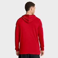 Men's Nike Red New England Patriots Sideline Pass Accuracy Dri-FIT Long Sleeve Hoodie T-Shirt