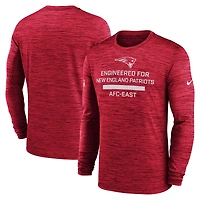 Men's Nike Red New England Patriots Sideline Velocity Performance Long Sleeve T-Shirt