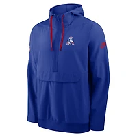 Men's Nike Royal New England Patriots Alt Anorak Half-Zip Hooded Jacket