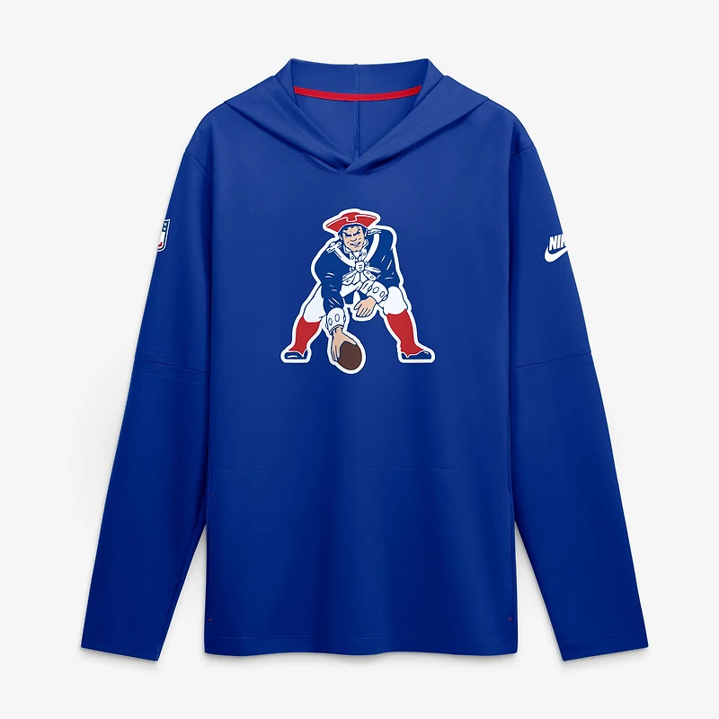 T-shirt à manches longues et capuche Nike Royal New England Patriots Alt Dri-FIT pour homme