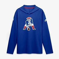 T-shirt à manches longues et capuche Nike Royal New England Patriots Alt Dri-FIT pour homme