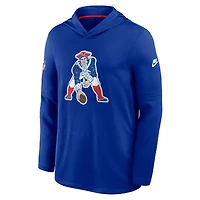 Men's Nike Royal New England Patriots Alt Dri-FIT Hooded Long Sleeve T-Shirt