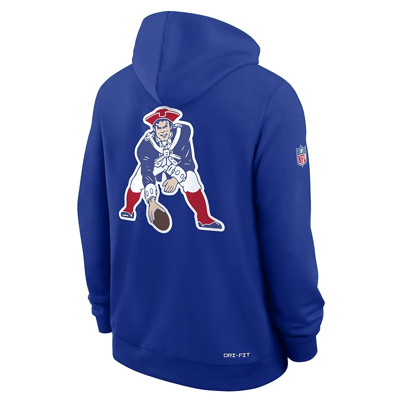 Men's Nike Royal New England Patriots Alt Sideline Standard Issue Dri-FIT Hoodie