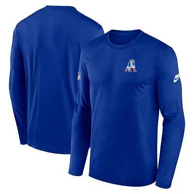 T-shirt à manches longues Nike Royal New England Patriots Legend Dri-FIT pour homme