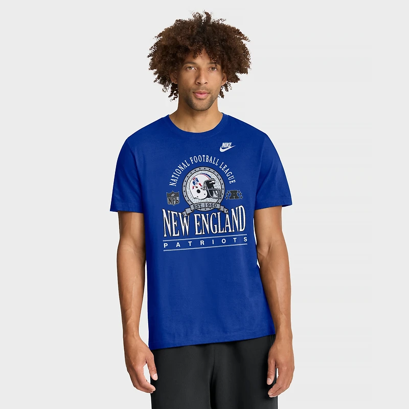 Men's Nike Royal New England Patriots Rewind Essential T-Shirt