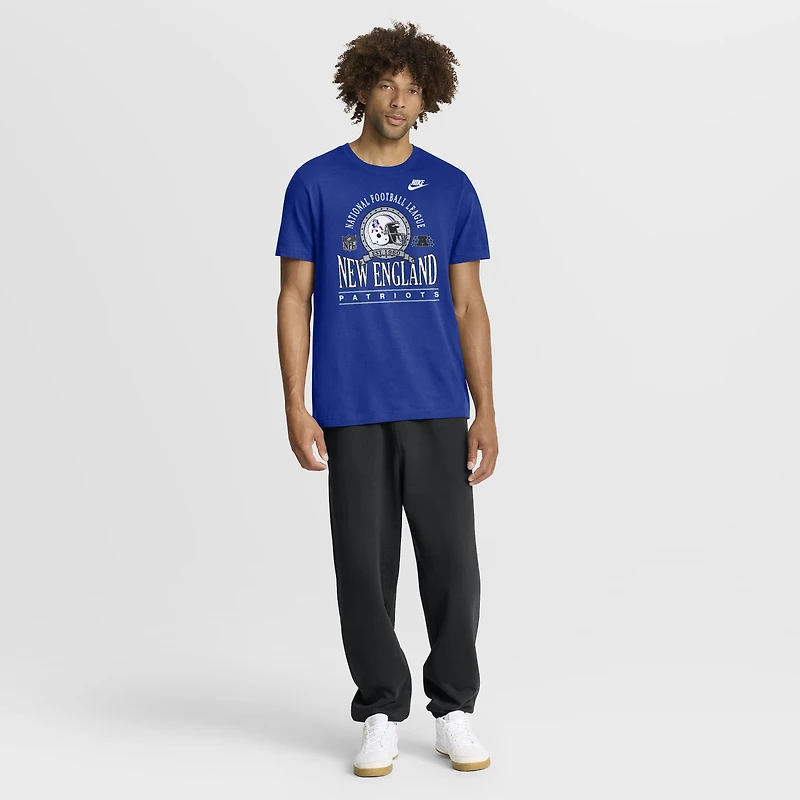 Men's Nike Royal New England Patriots Rewind Essential T-Shirt