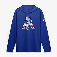 Men's Nike Royal New England Patriots Sideline Dri-FIT Long Sleeve Hooded T-Shirt