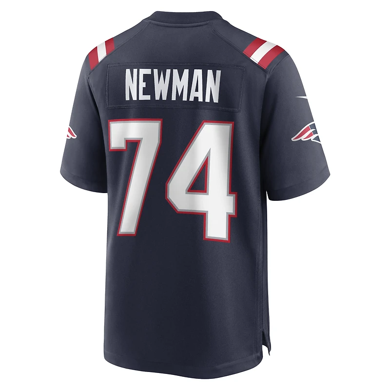 Men's Nike Royce Newman  Navy New England Patriots Team Game Jersey