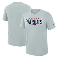 T-shirt Nike Silver New England Patriots 2025 Rivalries Collection Slub Dri-FIT pour homme