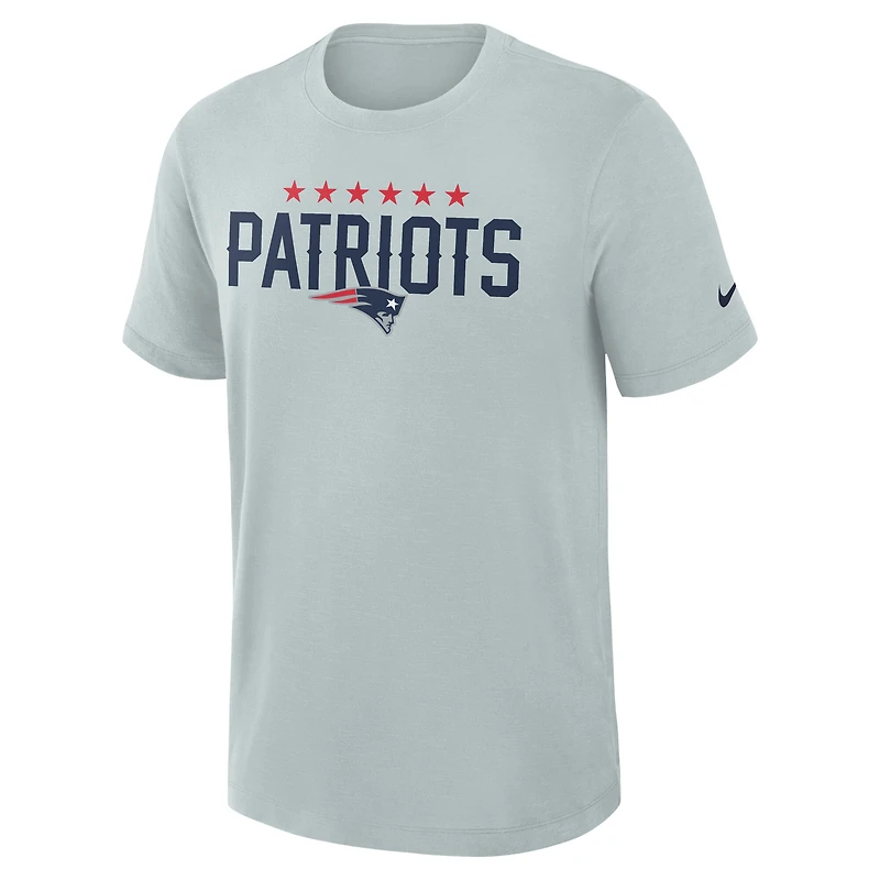 Men's Nike Silver New England Patriots 2025 Rivalries Collection Slub Dri-FIT T-Shirt