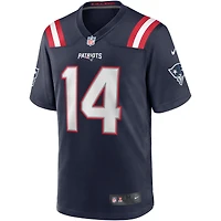 Men's Nike Steve Grogan Navy New England Patriots Game Retired Player Jersey