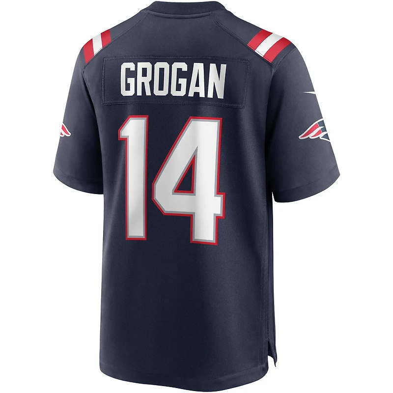 Maillot de joueur retraité Nike Steve Grogan pour homme, bleu marine, New England Patriots Game