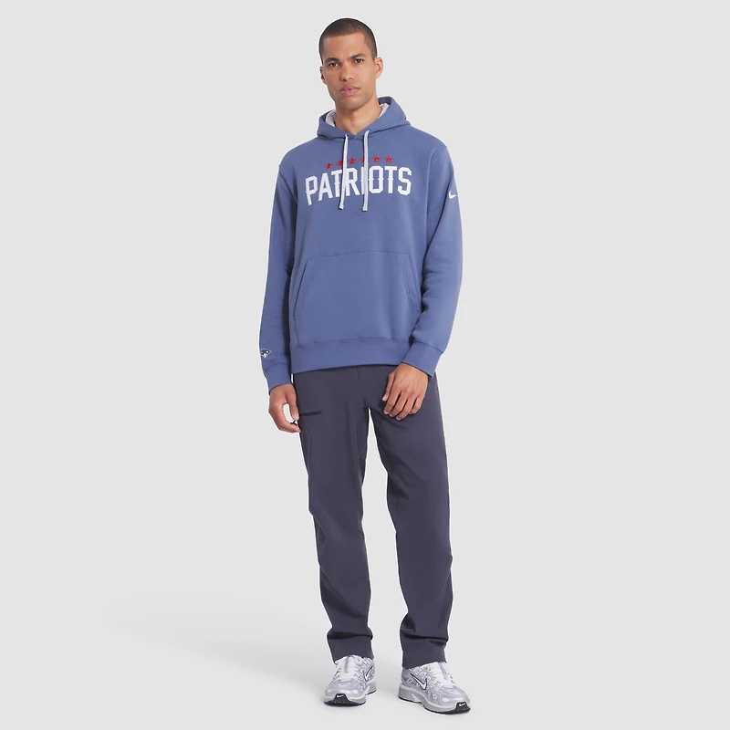 Sweat à capuche Nike Storm Blue New England Patriots 2025 Rivalries Collection Club pour homme