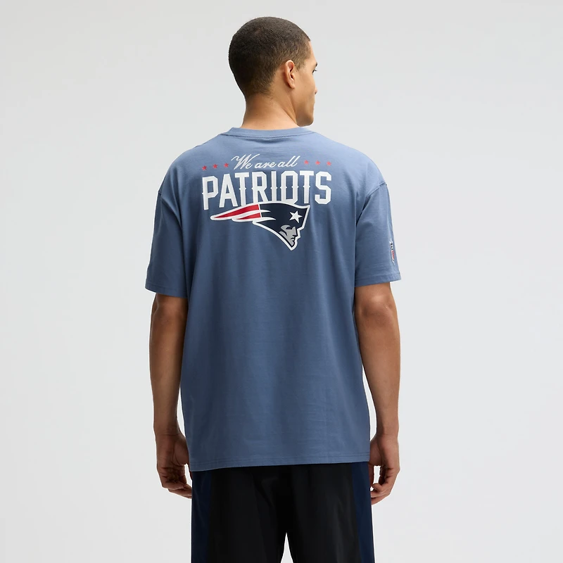 Men's Nike Storm Blue New England Patriots 2025 Rivalries Collection Essential Max90 T-Shirt