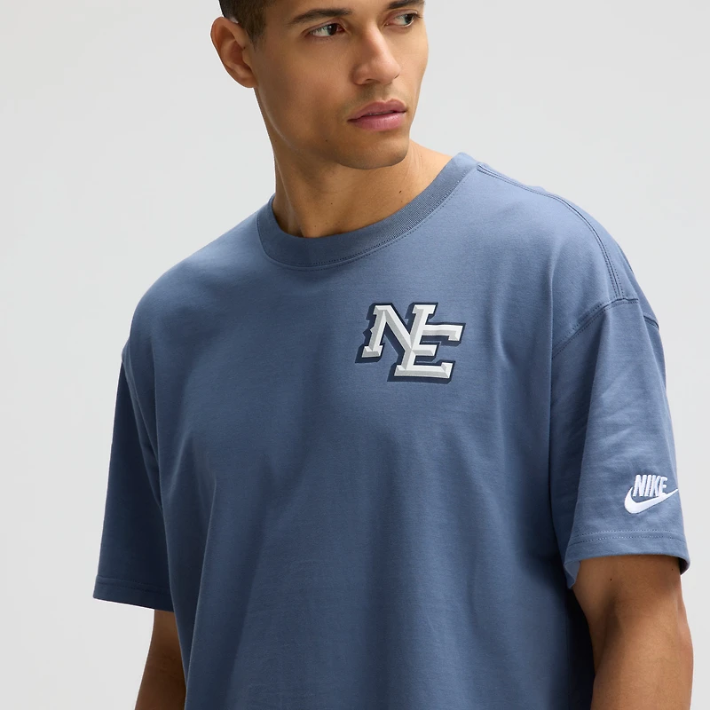 Men's Nike Storm Blue New England Patriots 2025 Rivalries Collection Essential Max90 T-Shirt