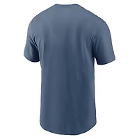 T-shirt Nike Storm Blue pour homme, collection Rivalries 2025 des New England Patriots