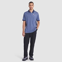 Men's Nike  Storm Blue New England Patriots 2025 Rivalries Collection Sideline Victory Striped Dri-FIT Polo