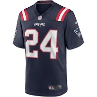 Maillot de joueur retraité Nike Ty Law Navy des New England Patriots Game pour hommes