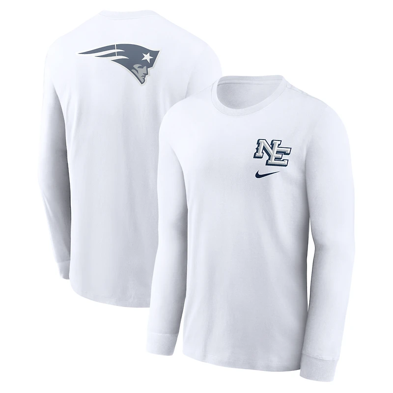 Men's Nike  White New England Patriots 2025 Rivalries Collection Long Sleeve T-Shirt