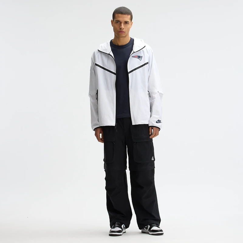 Men's Nike White New England Patriots 2025 Rivalries Collection Tech Raglan Full-Zip Jacket