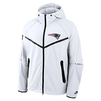 Men's Nike White New England Patriots 2025 Rivalries Collection Tech Raglan Full-Zip Jacket