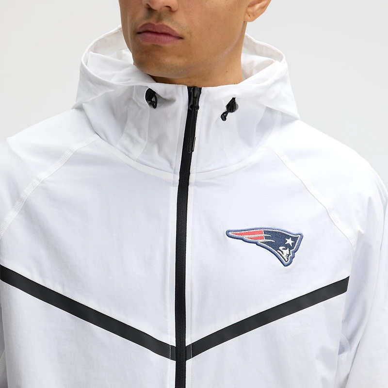 Men's Nike White New England Patriots 2025 Rivalries Collection Tech Raglan Full-Zip Jacket