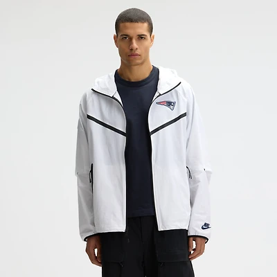 Men's Nike White New England Patriots 2025 Rivalries Collection Tech Raglan Full-Zip Jacket