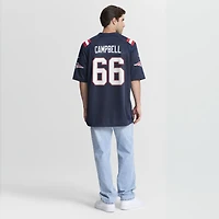 Maillot de match Nike Will Campbell bleu marine des New England Patriots pour homme