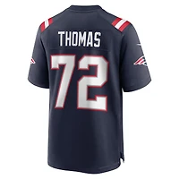 Men's Nike Zach Thomas  Navy New England Patriots Game Jersey