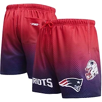 Short Pro Standard en maille ombrée des New England Patriots bleu marine/rouge pour homme