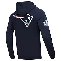 Sweat à capuche entièrement zippé pour homme Pro Standard bleu marine New England Patriots Hometown