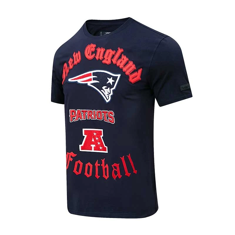 T-shirt Pro Standard Navy New England Patriots Old English pour homme