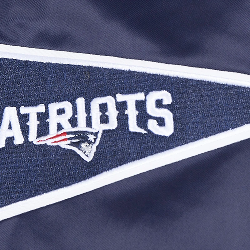 Men's Pro Standard Navy New England Patriots Sublimated Satin Full-Snap Jacket