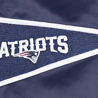 Men's Pro Standard Navy New England Patriots Sublimated Satin Full-Snap Jacket